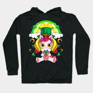 Unicorn Leprechaun St Patricks Day Irish Hoodie